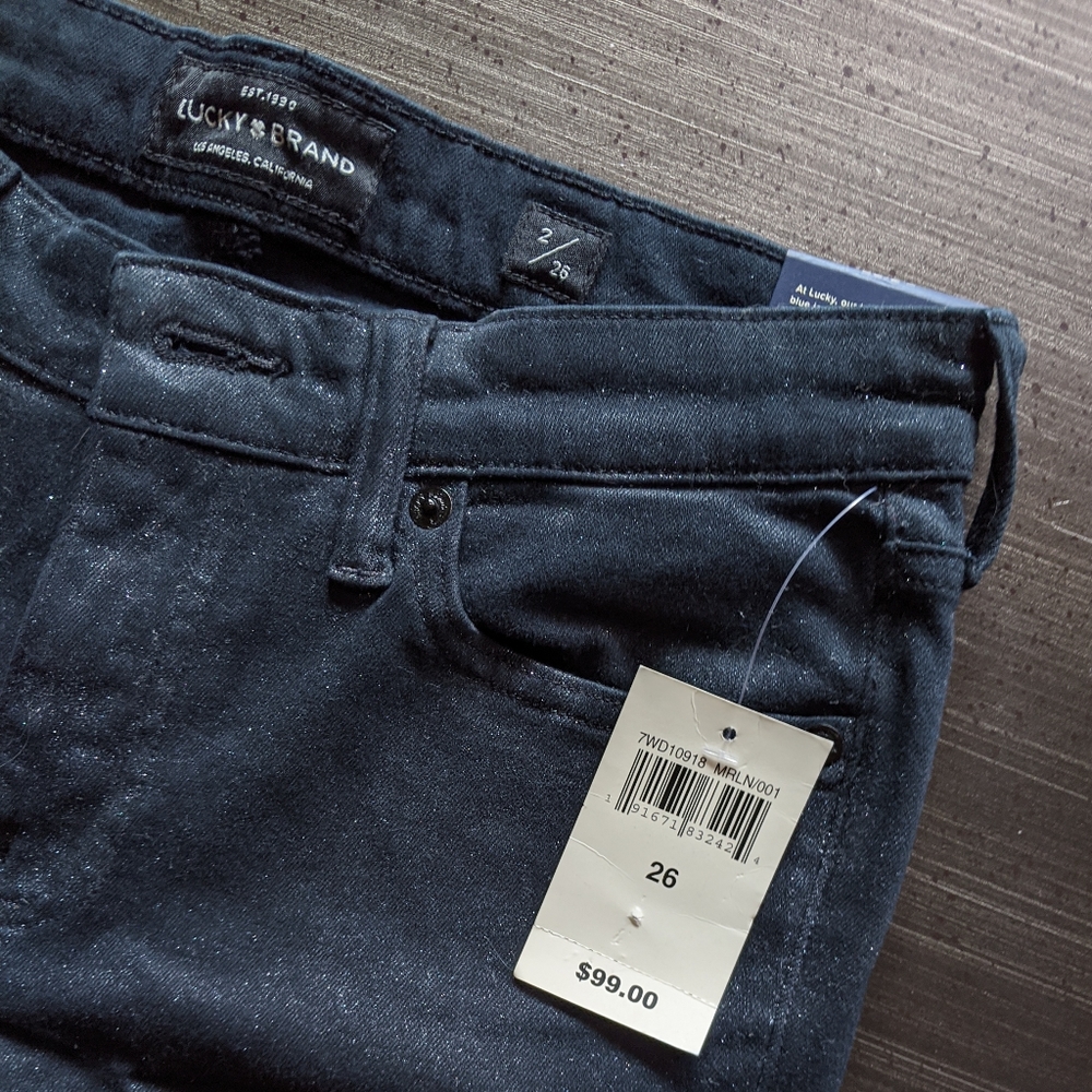 NWT Lucky Ava Skinny mid-rise black jeans